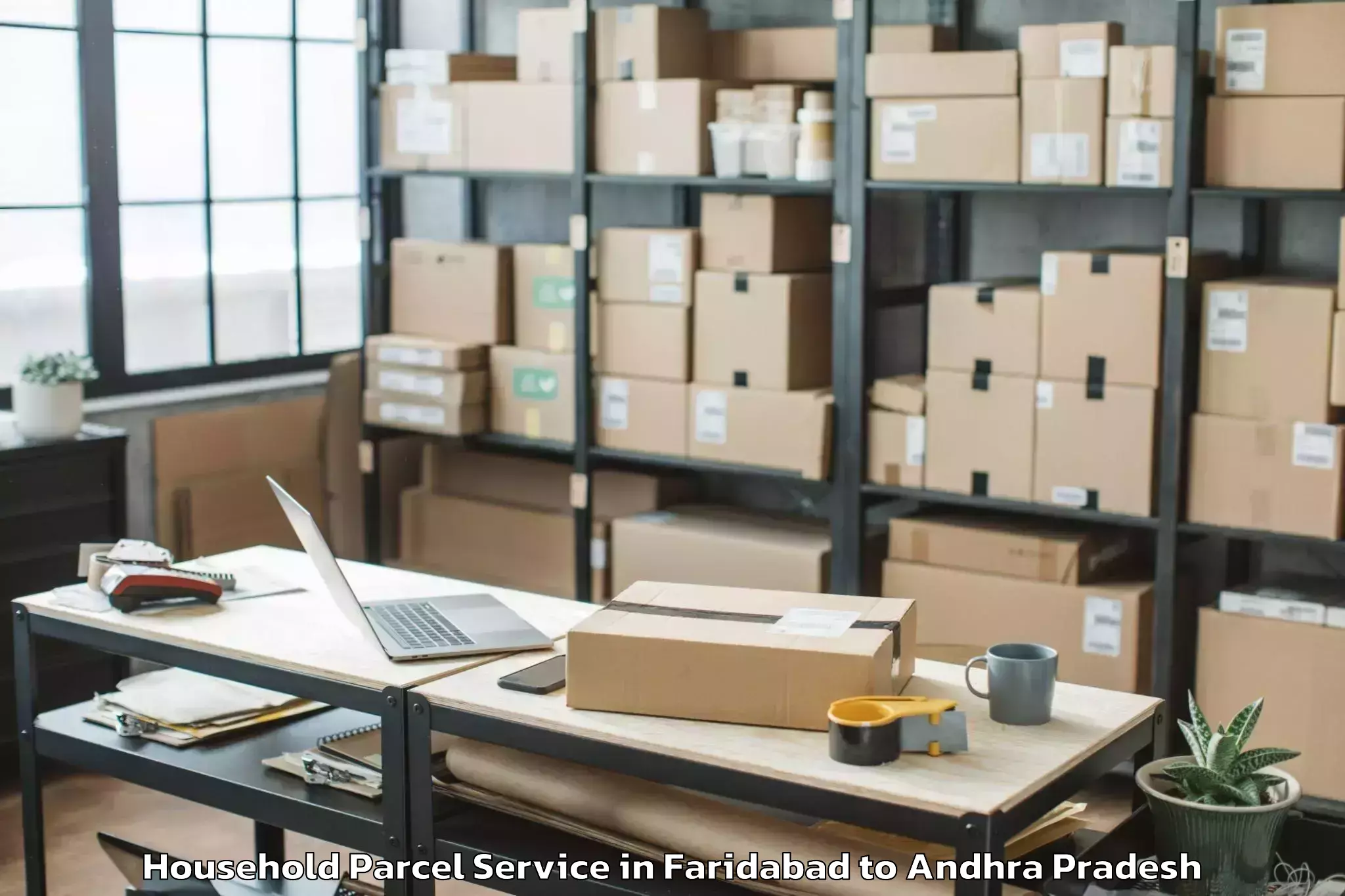 Affordable Faridabad to Pavuluru Household Parcel